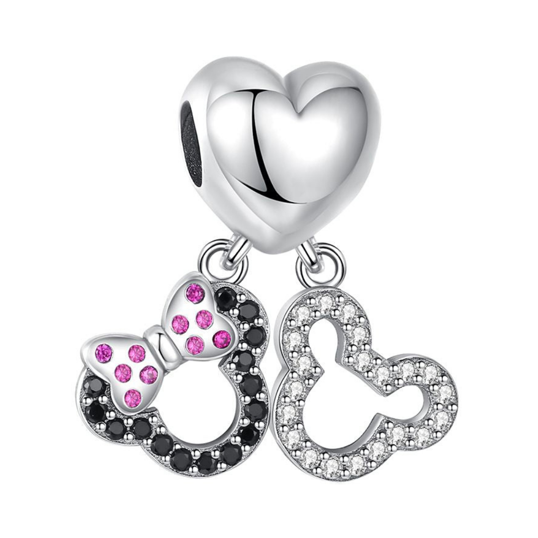 Mickey and minnie on sale heart pandora charm