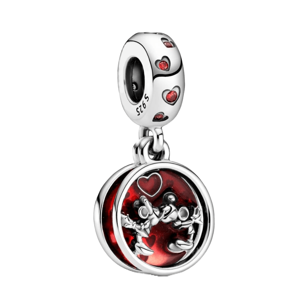 Disney- Mickey Mouse & Minnie Mouse Love and Kisses Dangle
