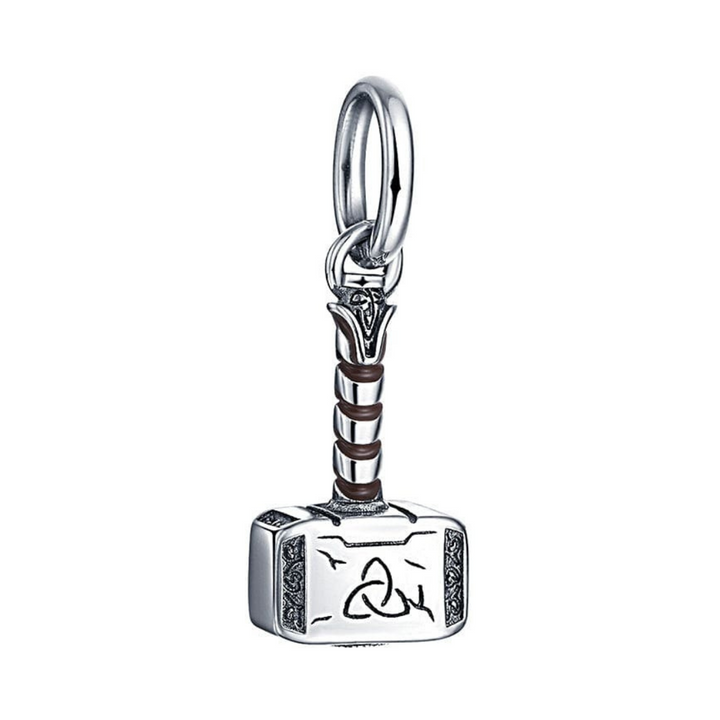 Marvel Thor Hammer Mjolnir Dangle Charm showcasing intricate details and engravings.