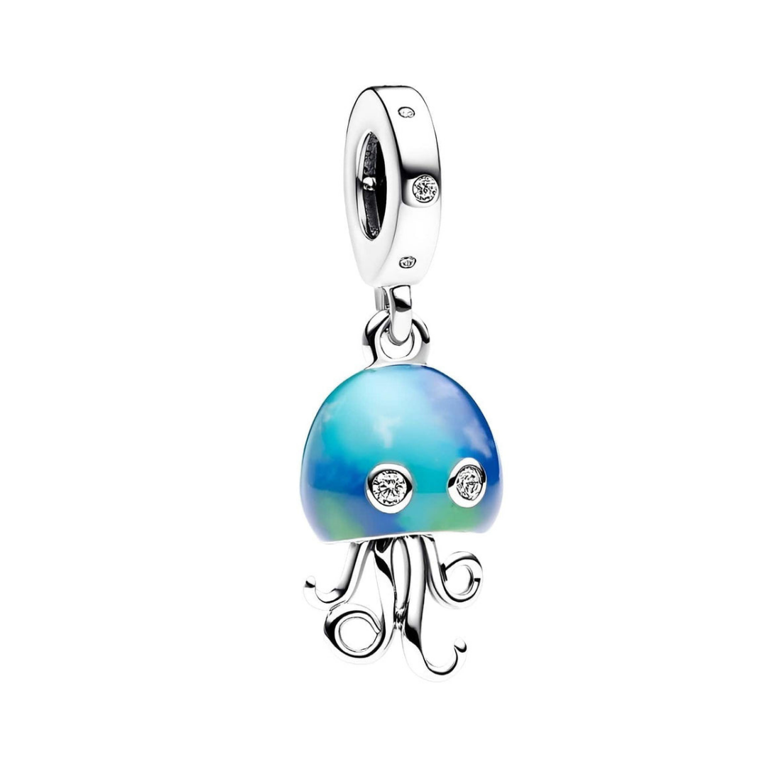 Blue Jelly Bead Charm