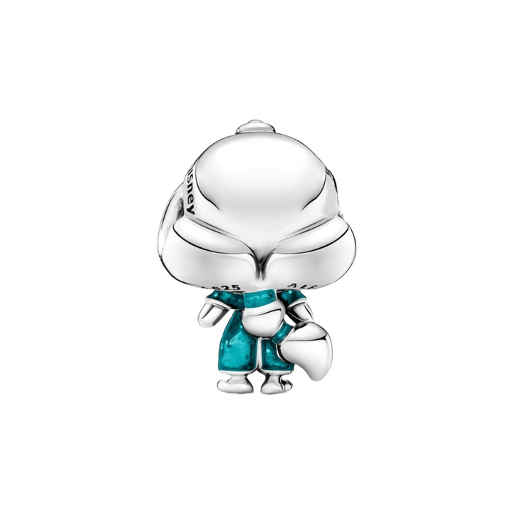 Charming Disney Aladdin Princess Jasmine Charm in sterling silver with turquoise enamel accents.