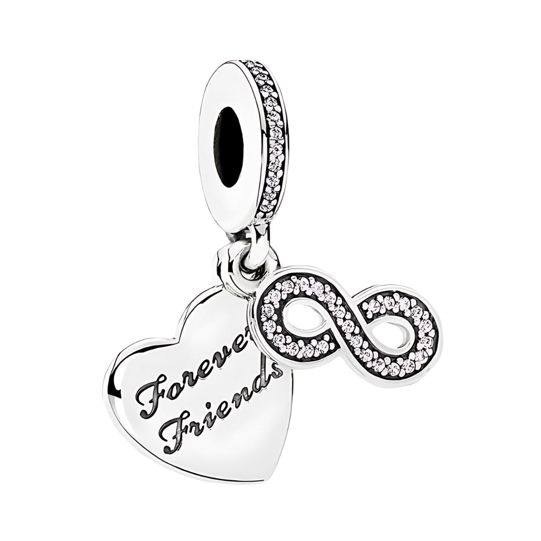 Friends Forever Heart Infinity Dangle Charm – Pretty Little Charm