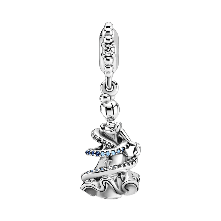Disney Cinderella magical moment dangle charm with sparkling blue accents and detailed design.