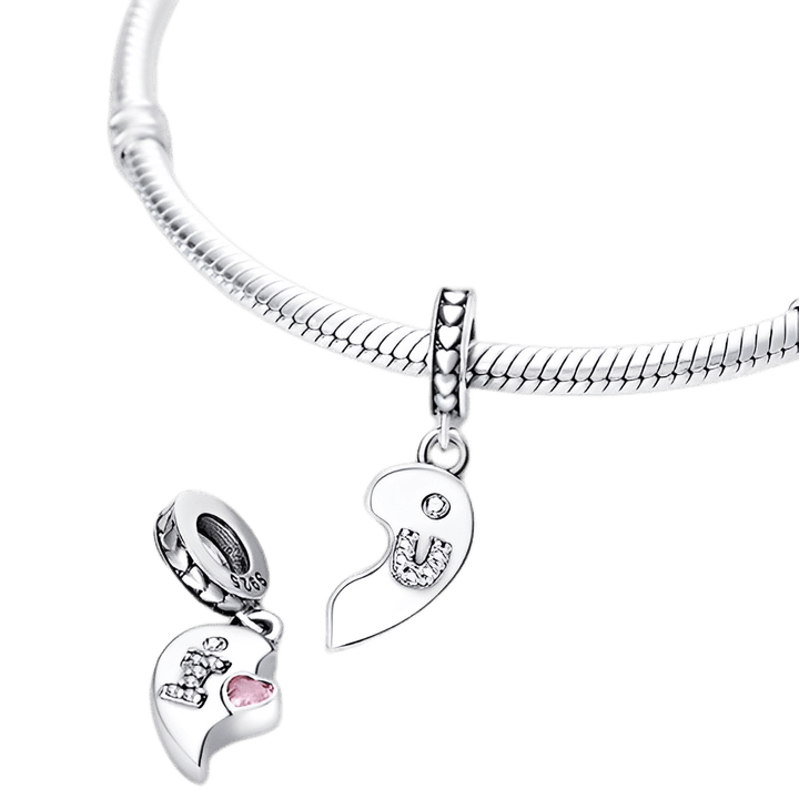 I Love U Split Dangle Charm - Pretty Little Charms