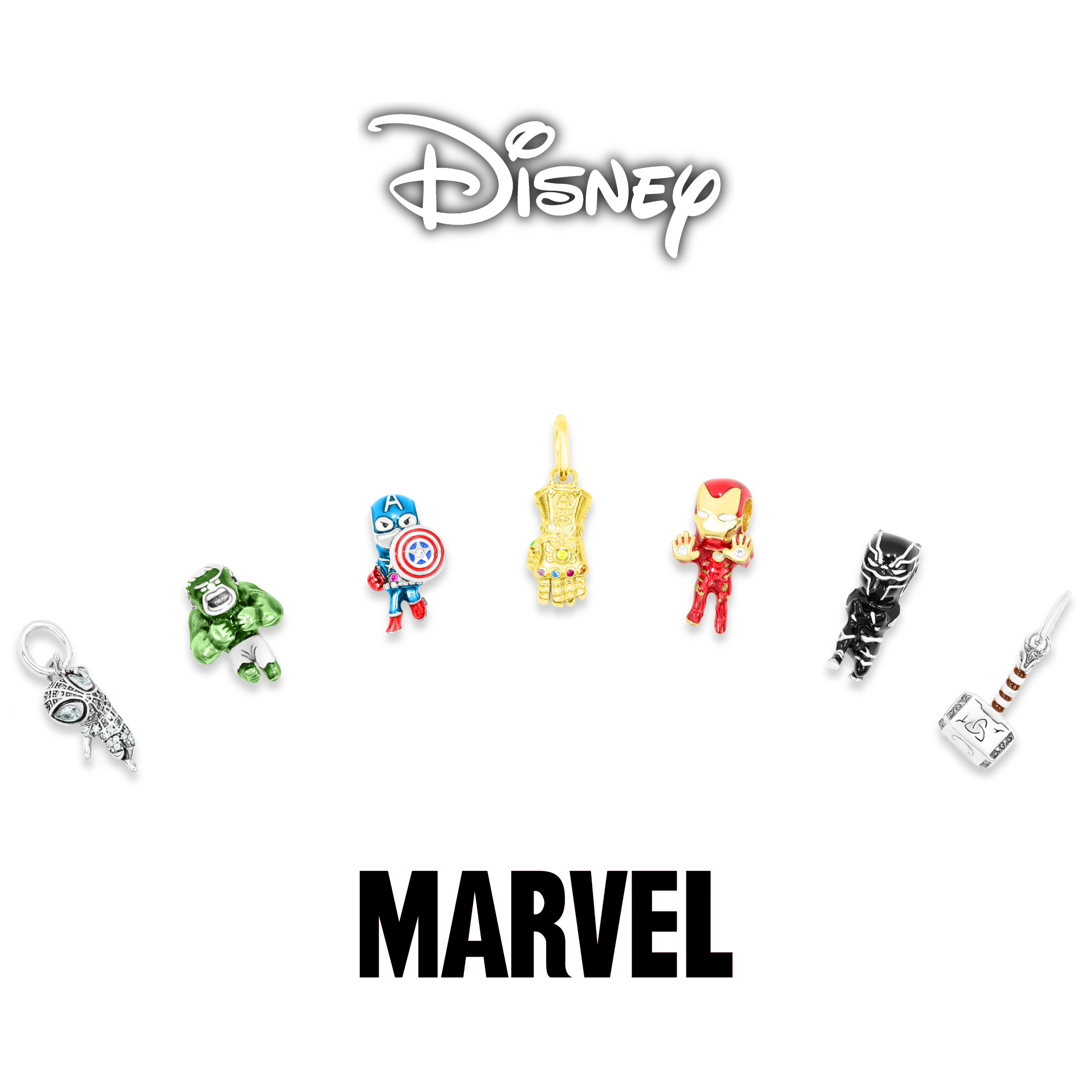 Marvel Charms | Sterling Silver & Gold Plated Jewelry – Pretty Little Charm