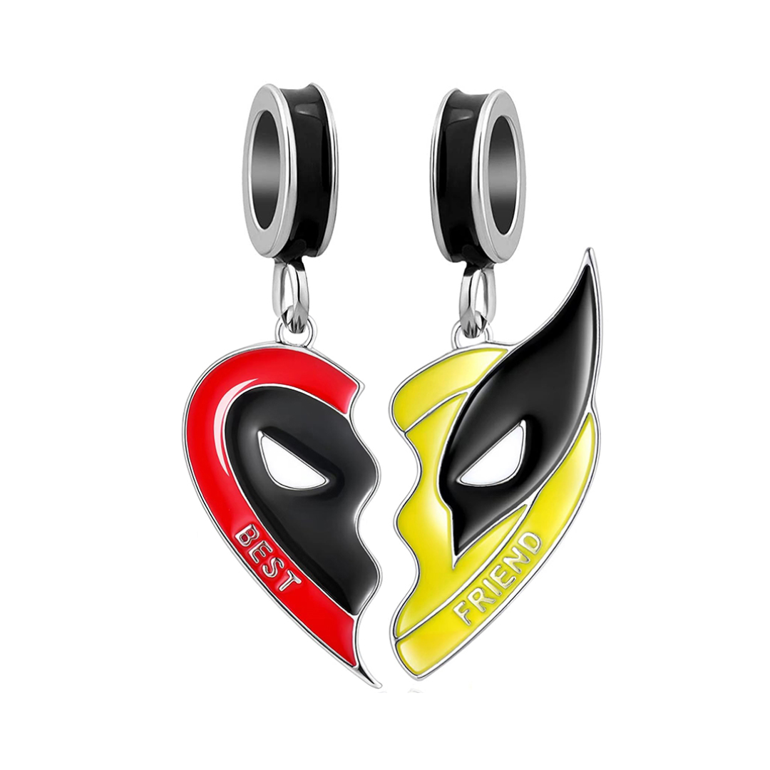 Marvel - Wolverine & Deadpool Best Friend Pendant Set - Pretty Little Charms