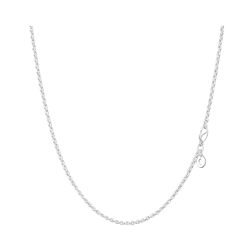 Delicate Silver Everyday Chain Necklace featuring a fine, delicate silver cable chain with a smooth lobster clasp.
