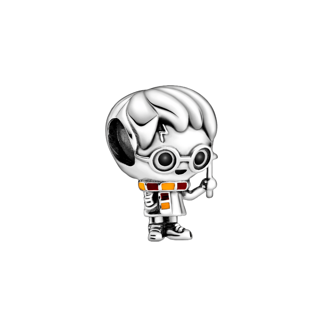 Harry Potter Charm featuring a cute Harry Potter character holding a wand, perfect for fans of the wizarding world.