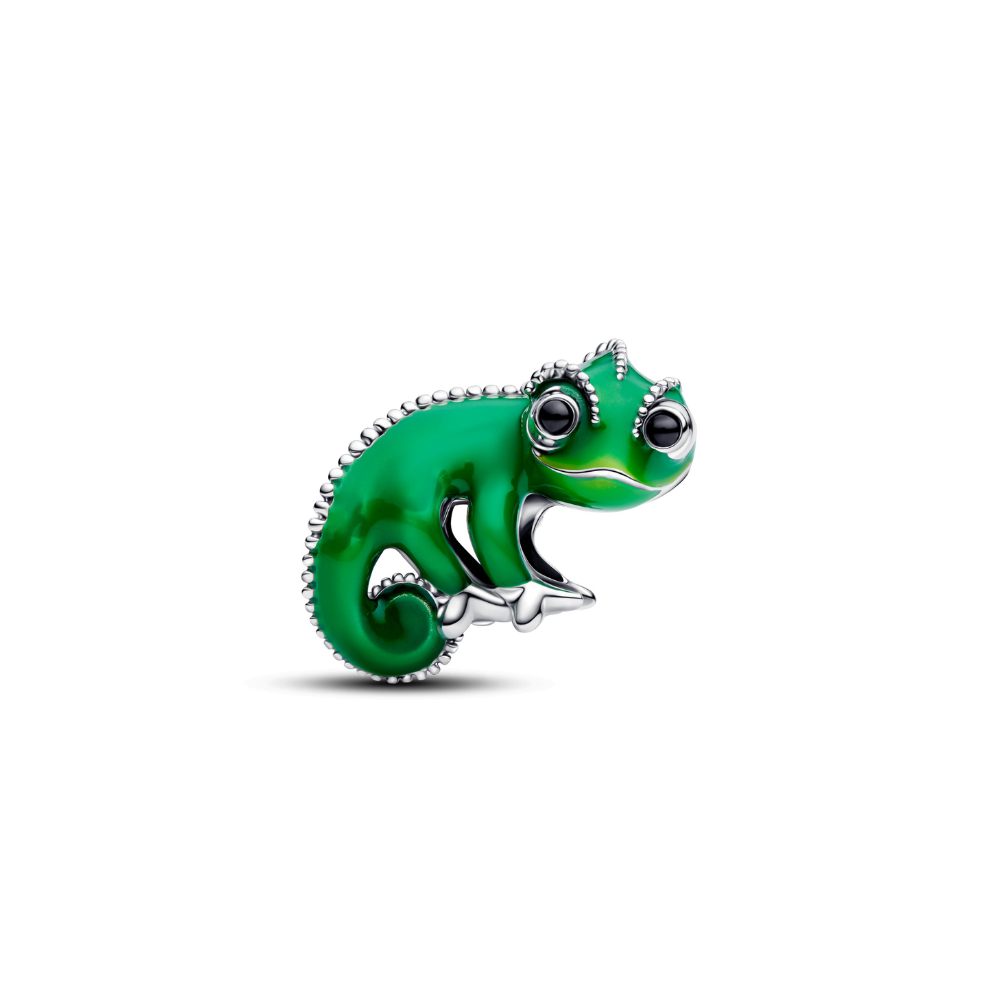 Disney Tangled Colour Change Pascal Charm - a cute green chameleon charm for Disney fans.