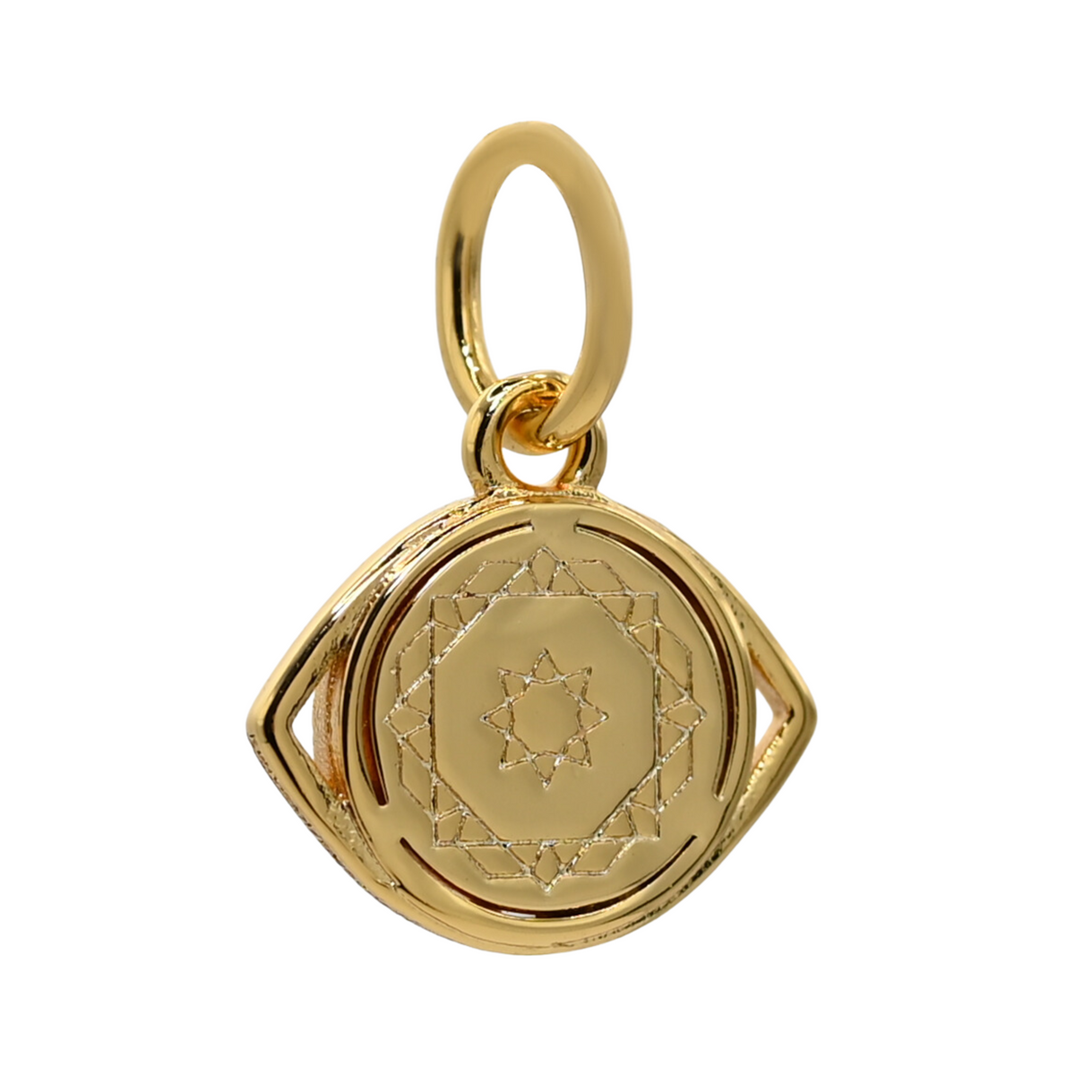 Marvel Doctor Strange Eye of Agamotto Gold Pendant featuring intricate design and vibrant allure.