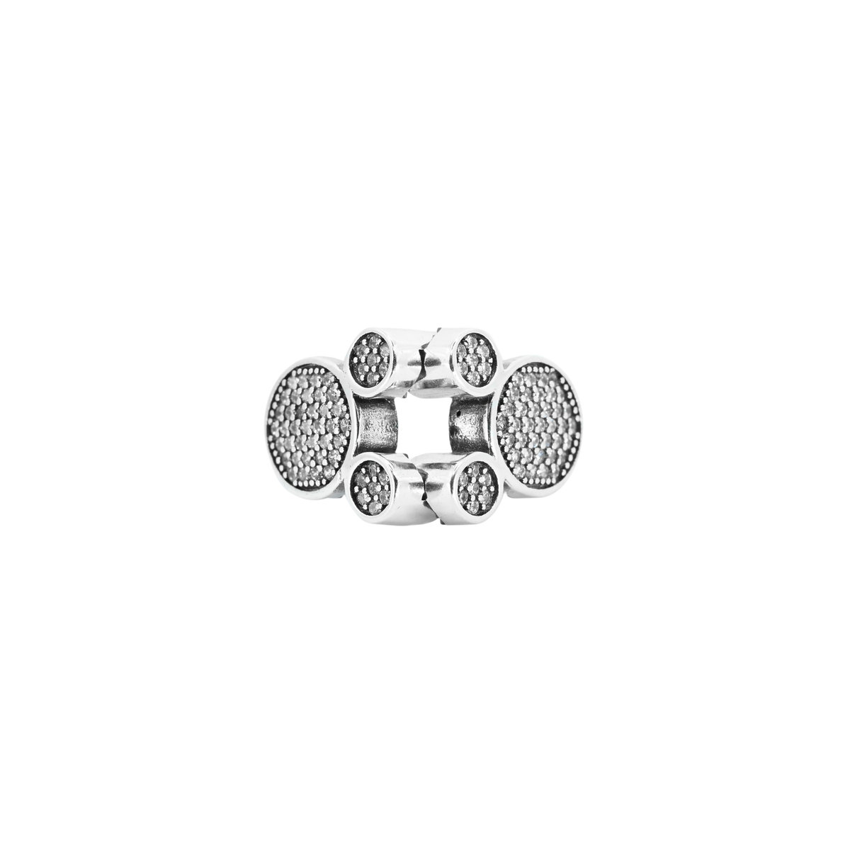 Disney Mickey Mouse Sparkling Silhouette Clip Charm featuring intricate pavé crystals for a magical bracelet accessory.