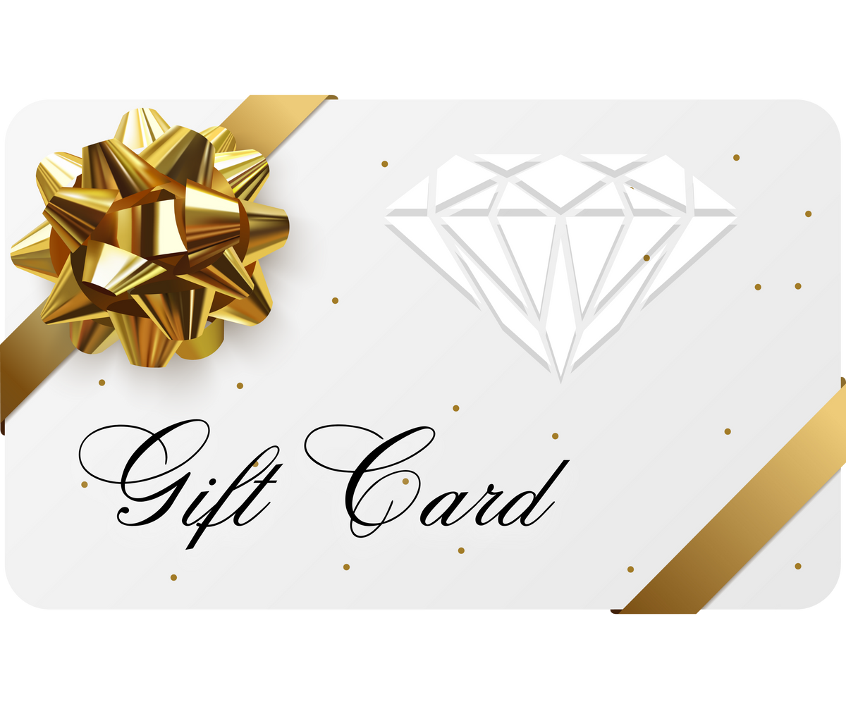Gift Card featuring a golden bow and diamond design, perfect for gifting on any occasion.
