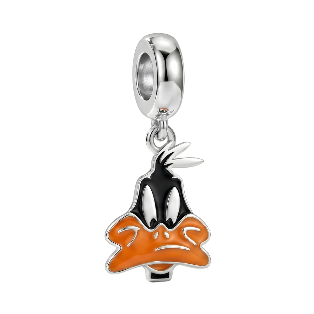 Daffy Duck Dangle Charm featuring vibrant colors, perfect for Looney Tunes fans and playful jewelry enthusiasts.