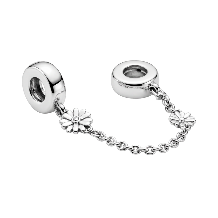 Charm de cadena de seguridad con flor de margarita