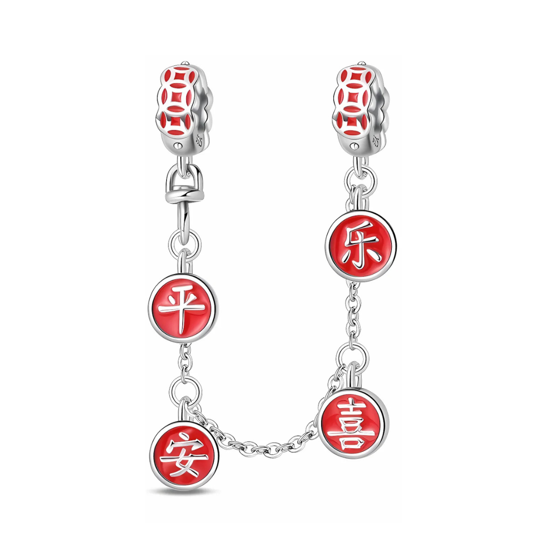 Chinese Fortune Safety Chain featuring meaningful symbols for luck and protection