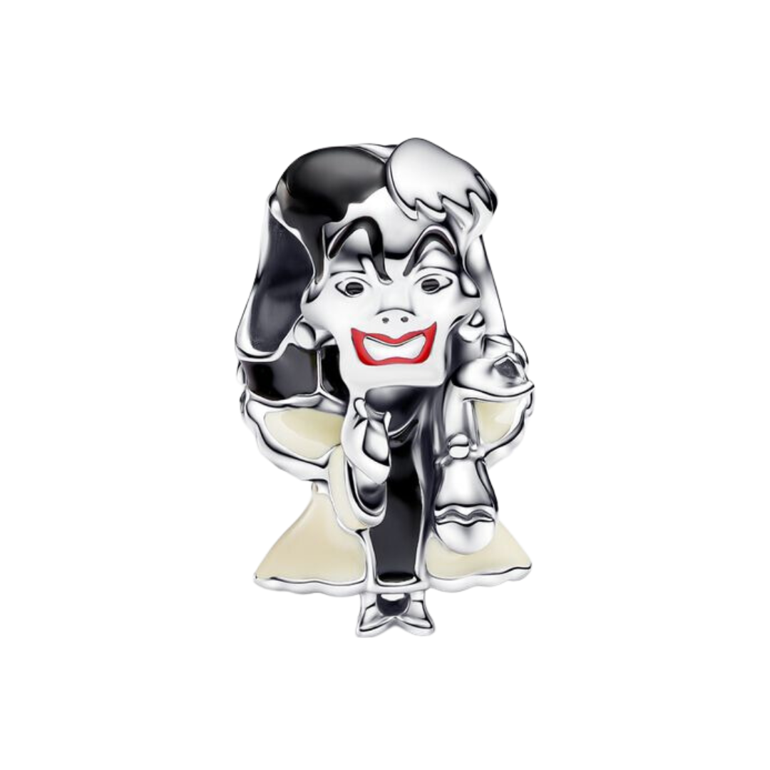 Disney 101 Dalmatians Cruella De Vil Dangle Charm featuring Cruella's iconic style and attitude.