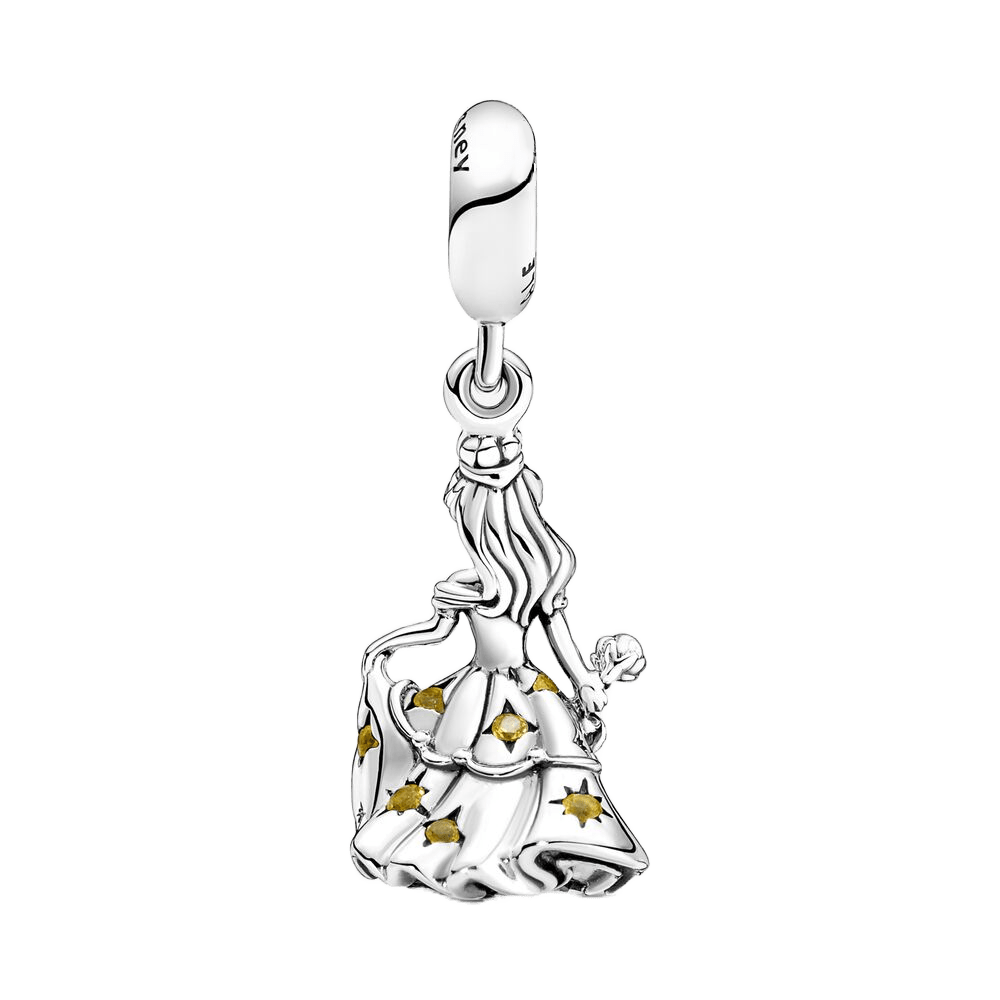 Disney Beauty and the Beast Dancing Belle Dangle Charm, featuring Belle in a beautiful gown.