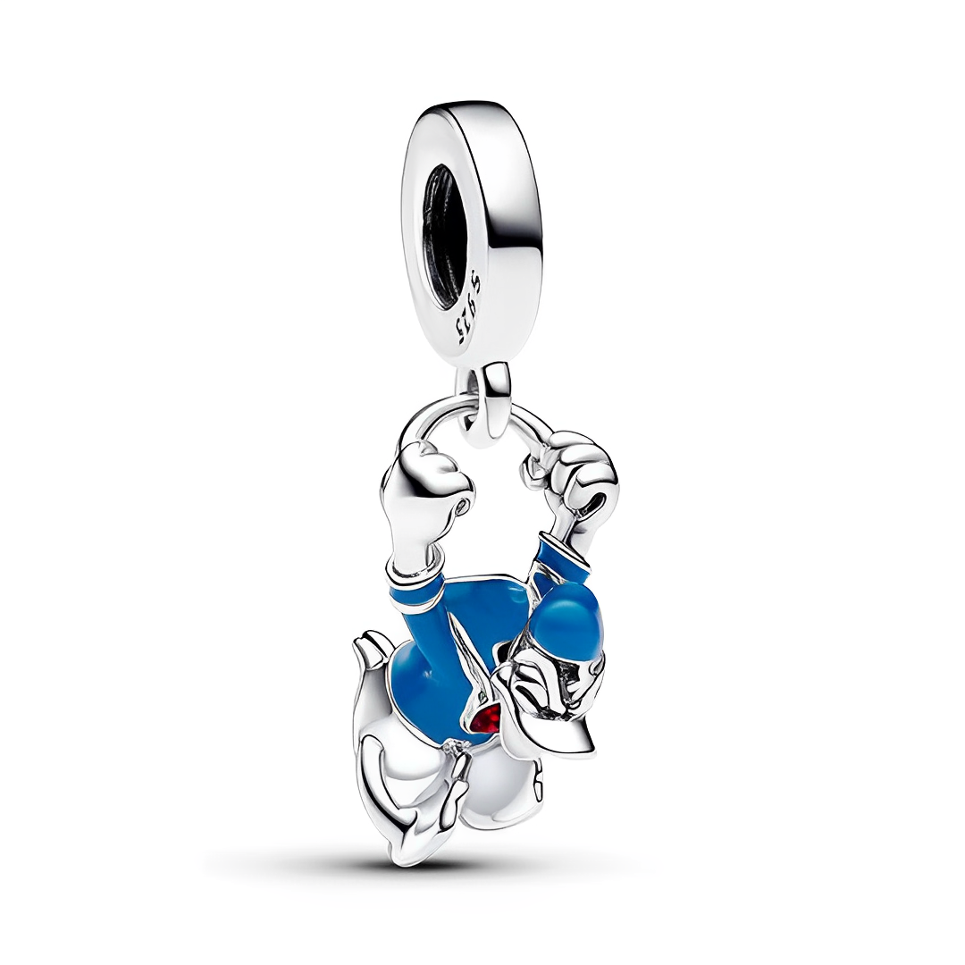 Disney Donald Duck Laughing Dangle Charm displaying a joyful Donald Duck in vibrant colors.