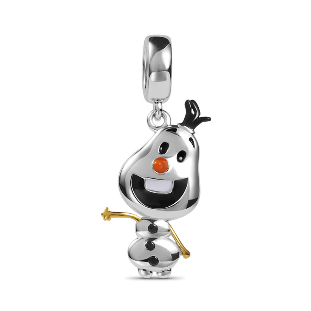 Disney Frozen Baby Olaf Dangle Charm in a playful design, perfect for fans of Olaf and joyful jewelry.