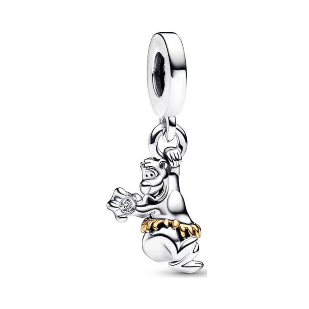 Disney Jungle Book Baloo Dangle Charm featuring Baloo in a playful pose with a sparkling accessory.