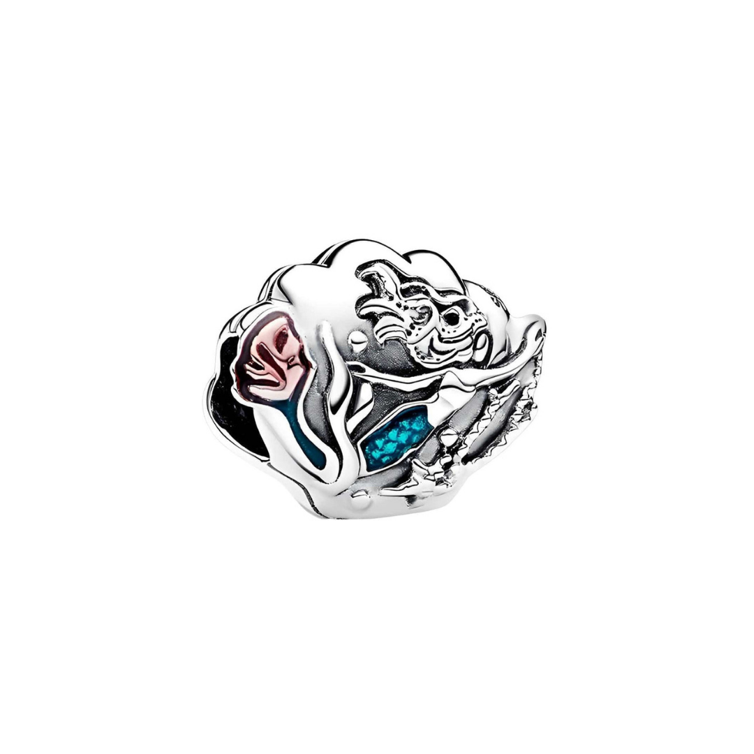 Disney The Little Mermaid Ariel Seashell Charm featuring Ariel and seashell design.