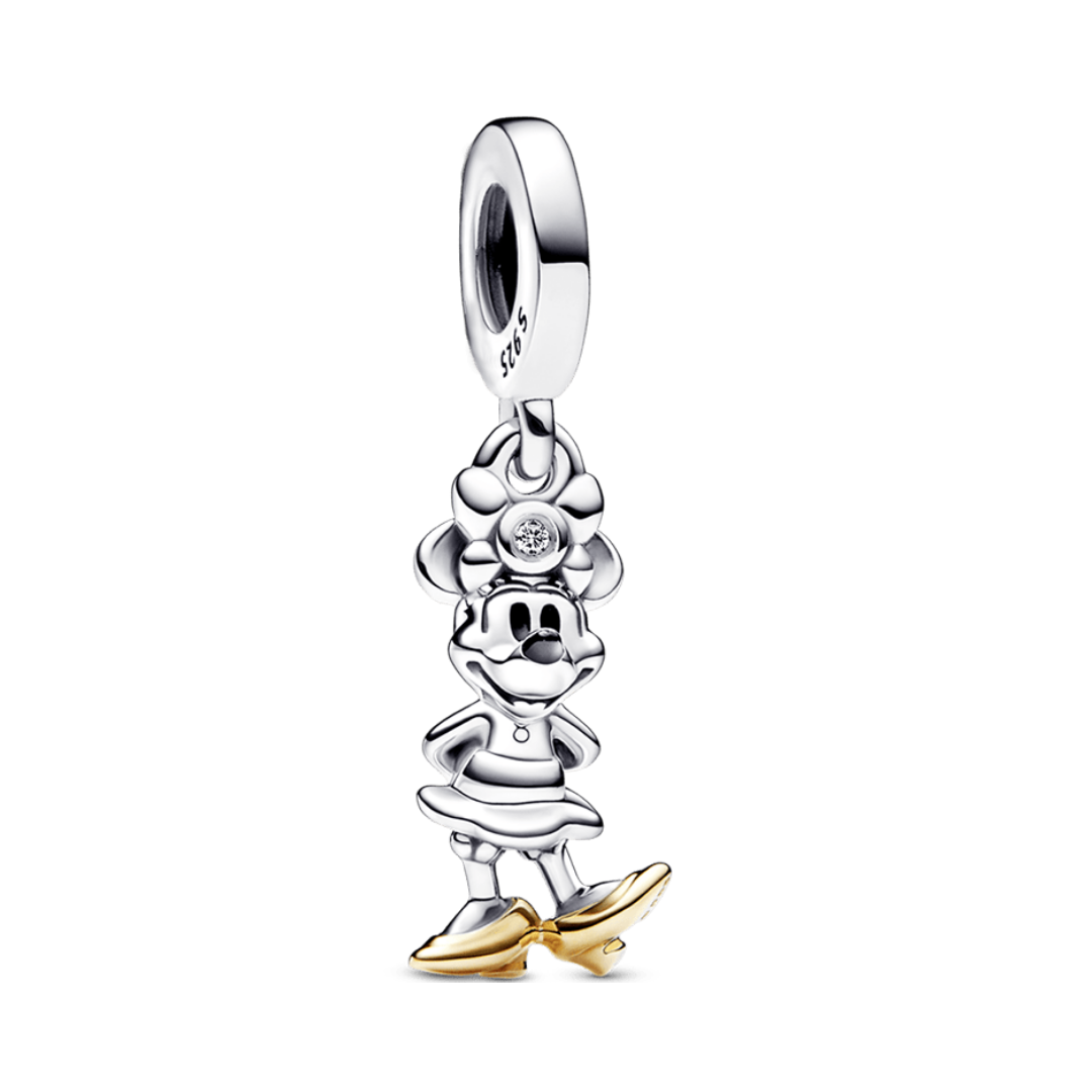 Disney Minnie Mouse Vintage Dangle Charm featuring a vintage-inspired design with gold accents.