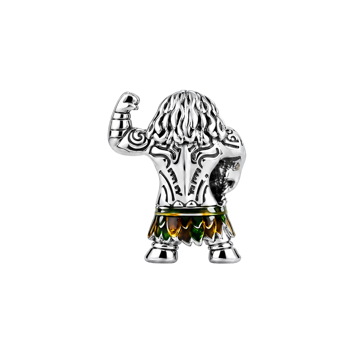 Disney Moana Maui Charm showing the back of the character with a strong pose and intricate details
