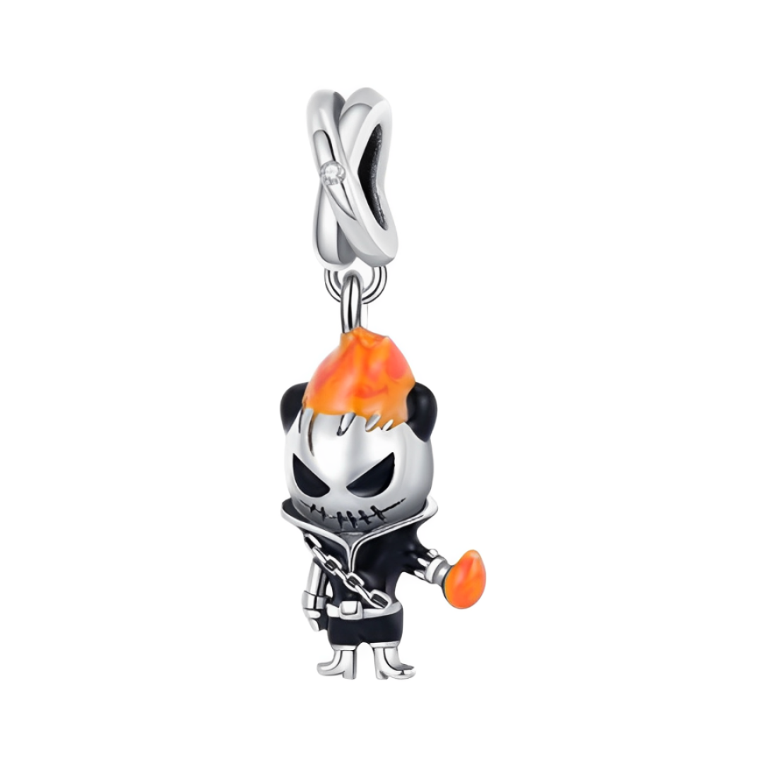 Disney The Nightmare Before Christmas Jack Skellington Flame Dangle Charm ( Discontinued) silver and colorful charm