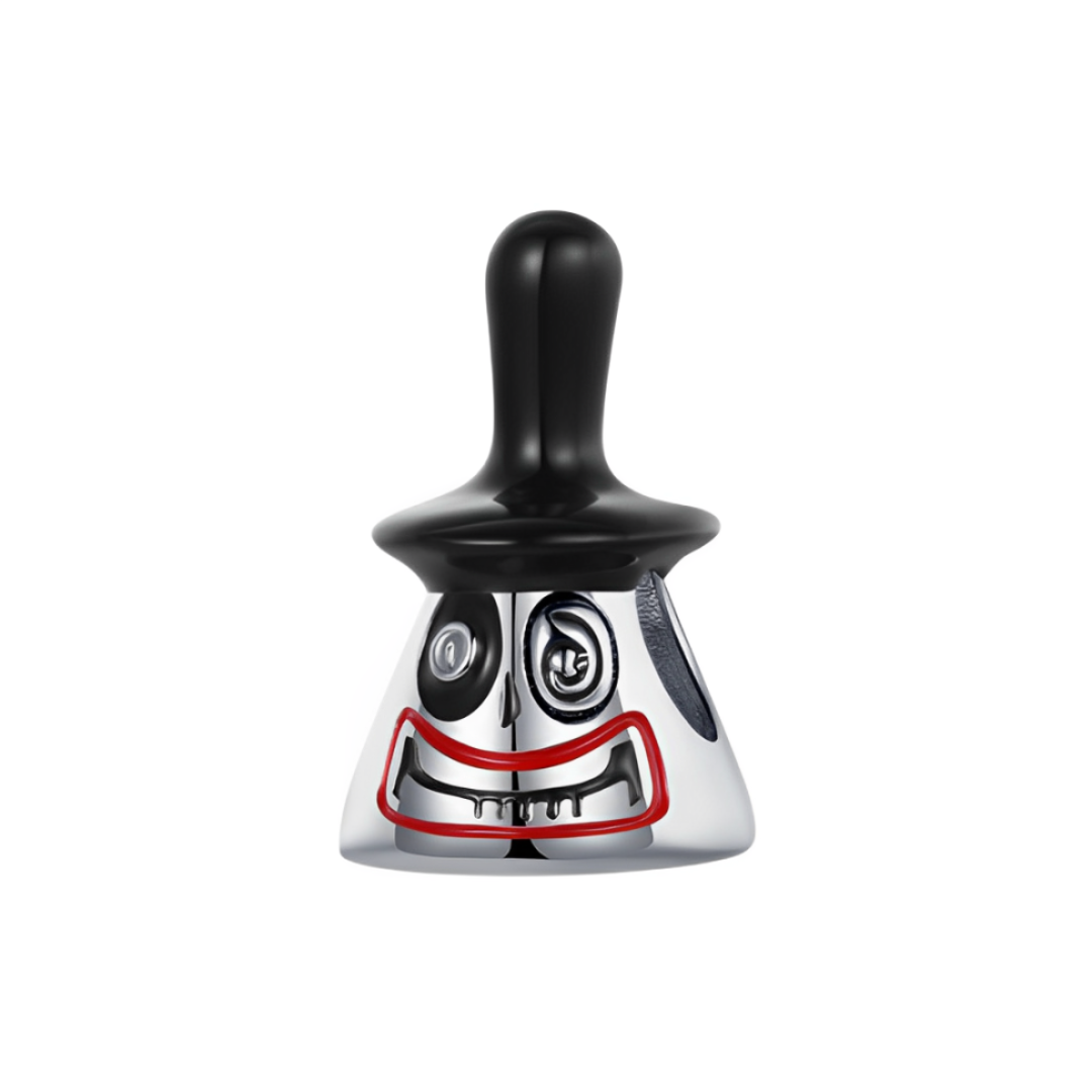 Disney The Nightmare Before Christmas Silver Mayor Charm featuring a shiny bell design with playful facial features.