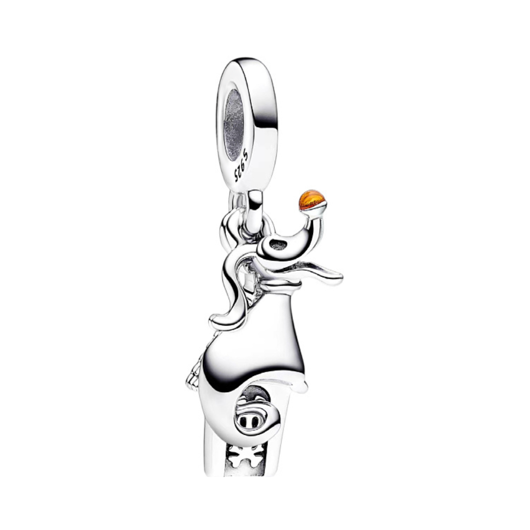 Disney The Nightmare Before Christmas Zero Dog Dangle Charm featuring Zero with a playful expression and a charm design.