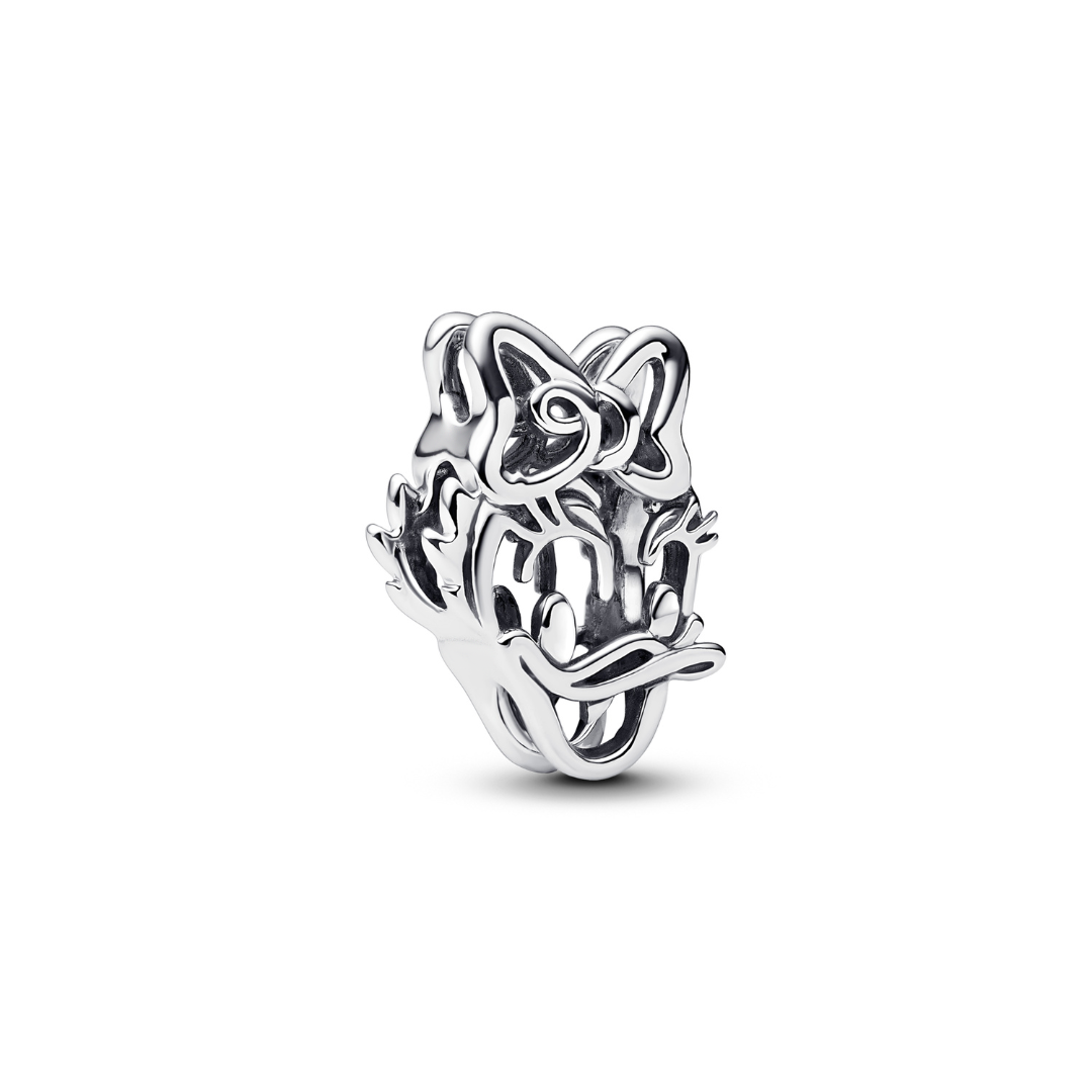 Disney Openwork Daisy Duck Charm, stylish silver charm celebrating Daisy Duck's playful personality.