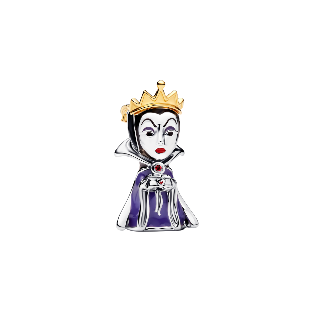 Disney Snow White Evil Queen Charm with crown and jewel, perfect for Disney villains collection.