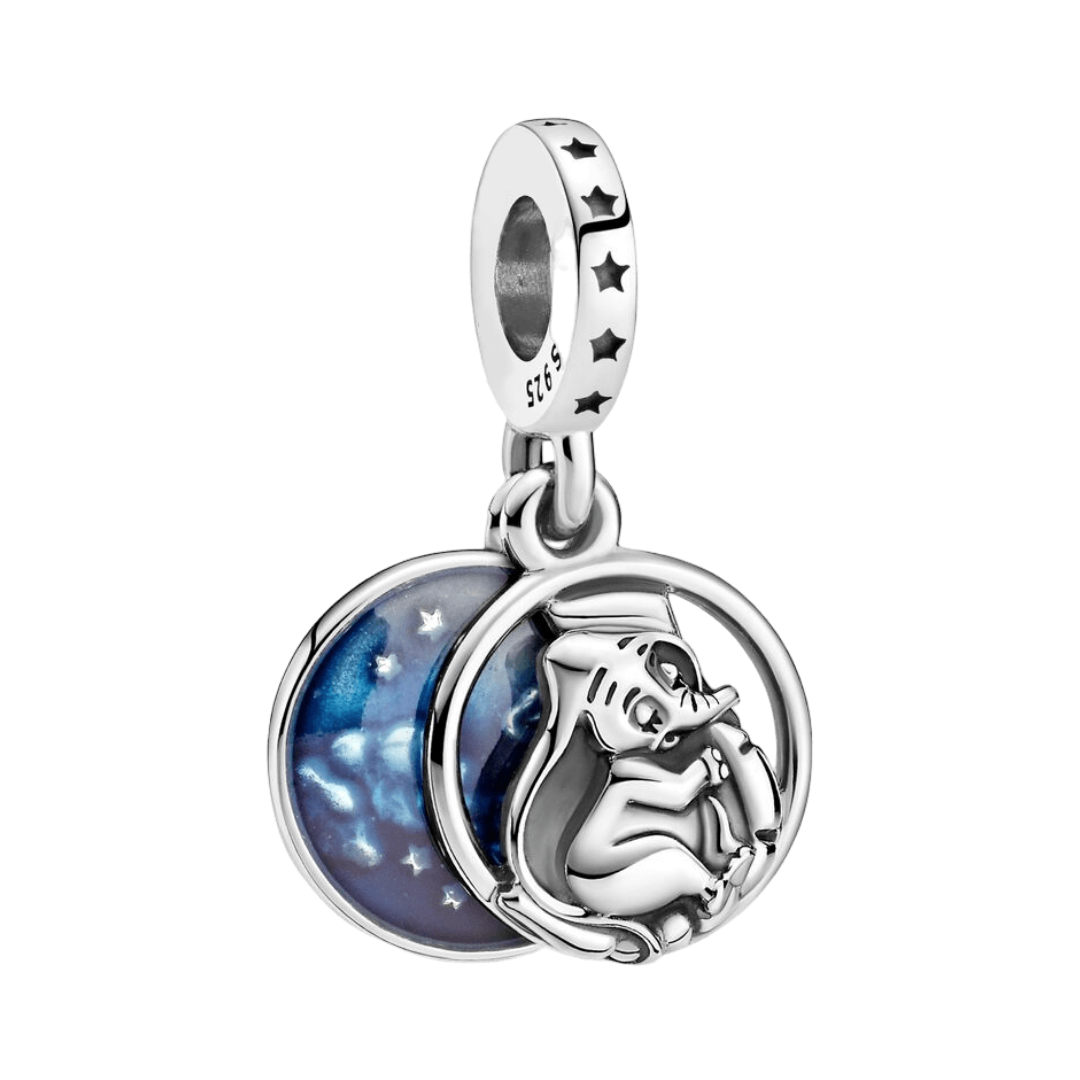 Disney Sweet Dreams Dumbo Dangle Charm showcasing Dumbo and a night sky design.