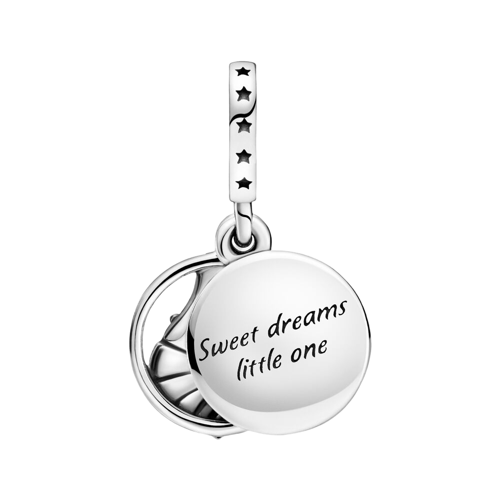 Disney Sweet Dreams Dumbo Dangle Charm featuring an engraved 'Sweet dreams little one' message.