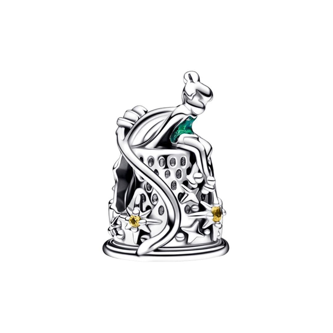 Disney Tinker Bell Thimble Charm featuring intricate details and sparkling gemstones, perfect for Disney fans.