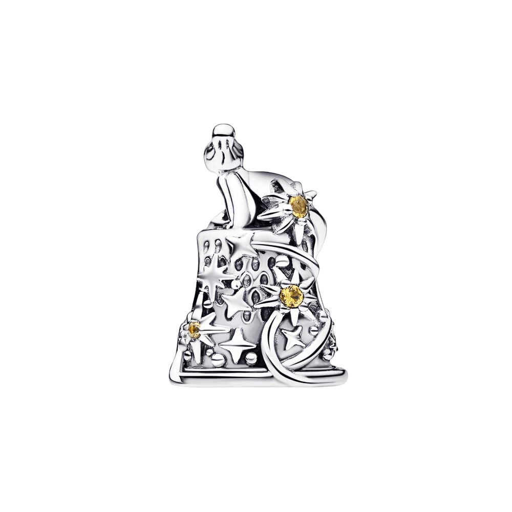 Disney Tinker Bell Thimble Charm with intricate design and yellow accents