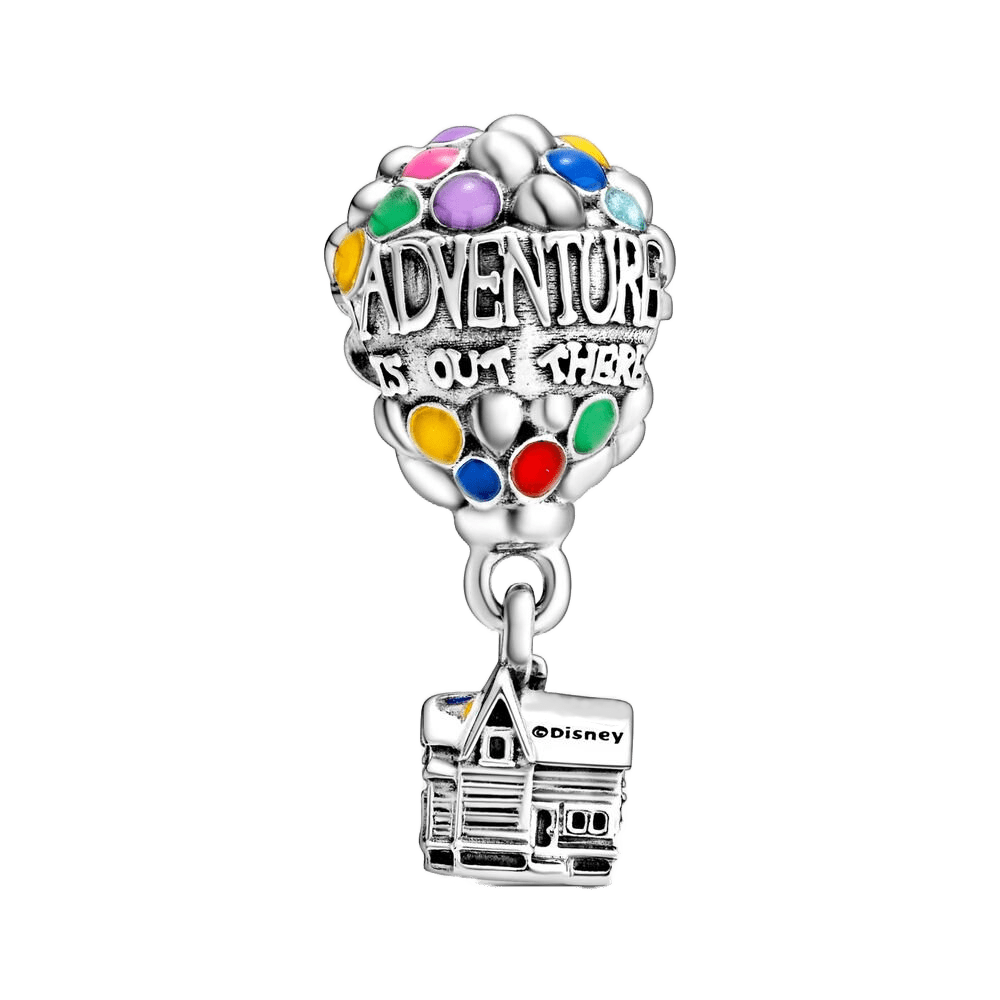 Disney UP Balloon House Dangle Charm featuring colorful balloons and a house, symbolizing adventure.