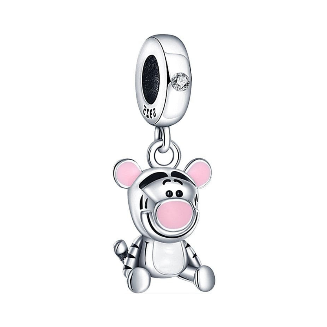 Disney Winnie the Pooh Baby Tigger Dangle Charm - cute, playful, silver charm featuring Tigger from Winnie the Pooh.