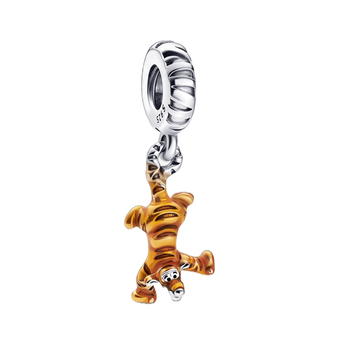 Disney Winnie the Pooh Tigger Dangle Charm featuring Tigger in a playful pose for charm bracelets.