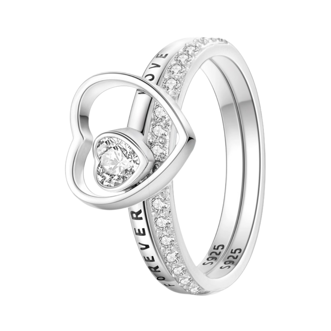 Forever in My Heart Sparkling Ring ( Discontinued) featuring a heart design and sparkling stones, perfect for expressing love.