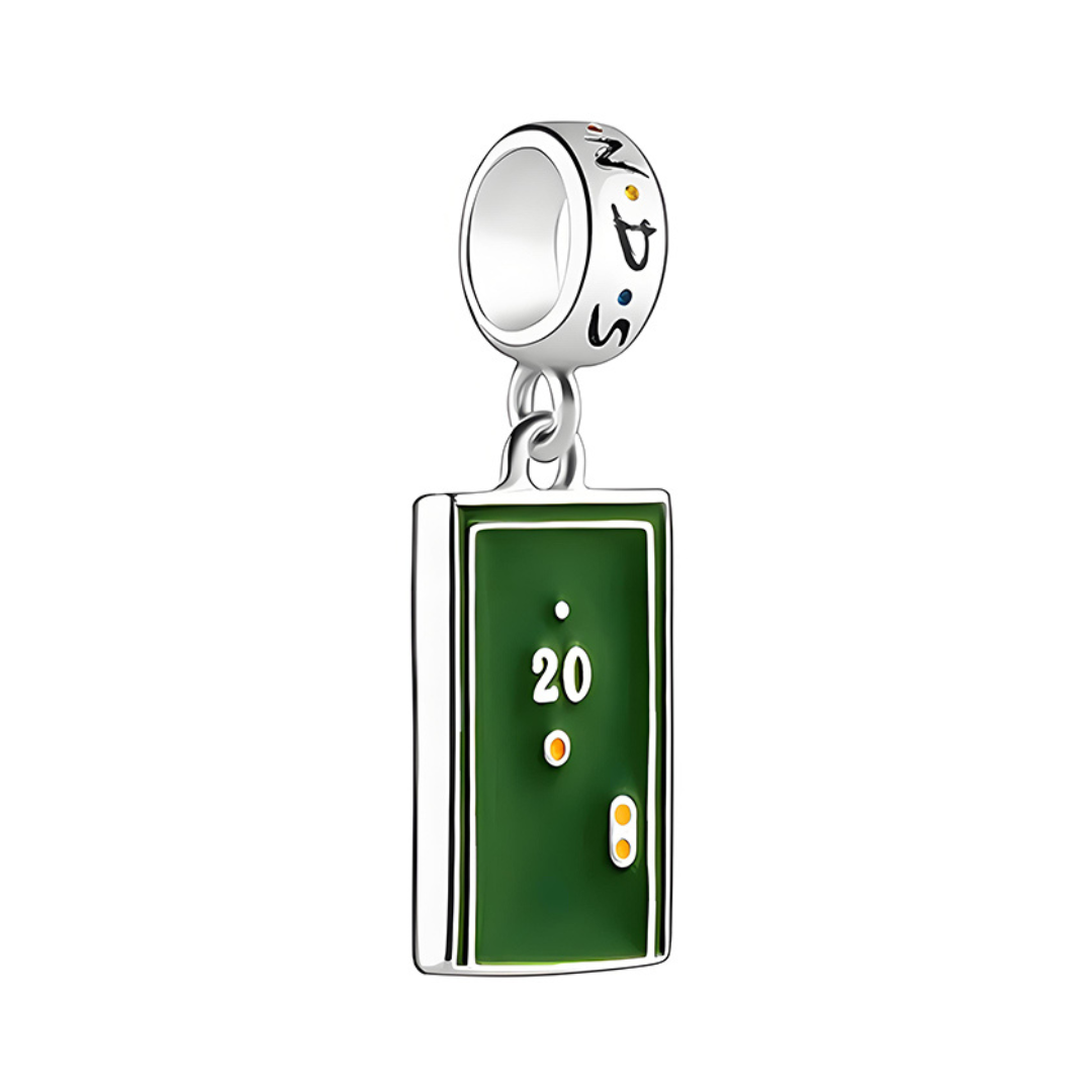 Friends Central Perk Apartment Doors Dangle Charm with iconic green door and number 20 detail.