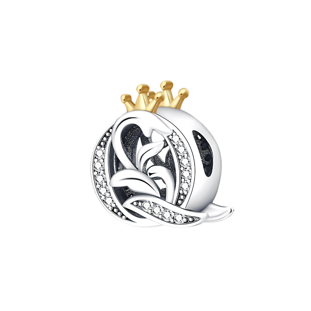 Gold Crown Alphabet Charms A–Z (DISCONTINUED) Q charm with gold crown and sparkling details.