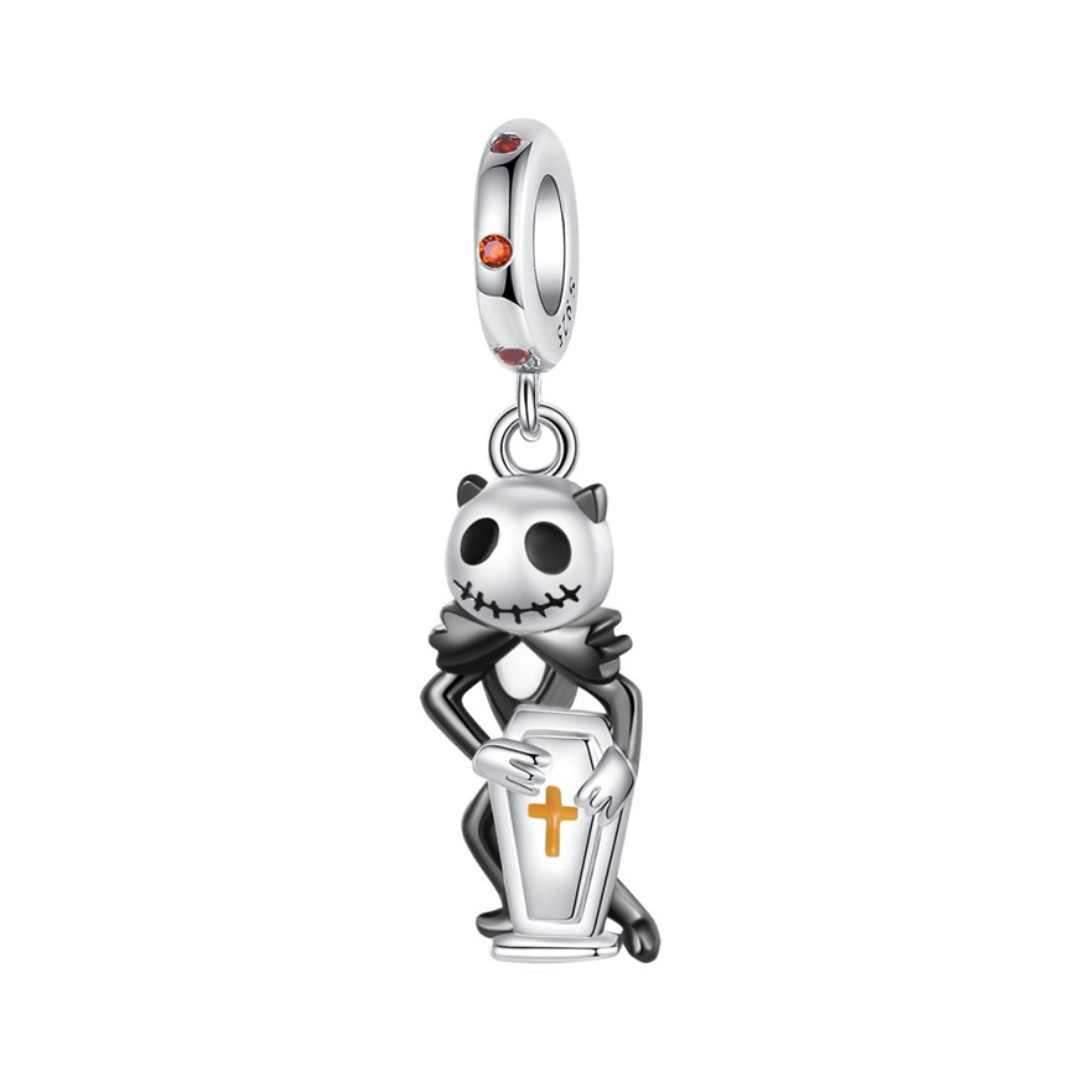 Nightmare Before Christmas- Jack Skellington and Tomb Stone Dangle Charm (discontinued) in a spooky design