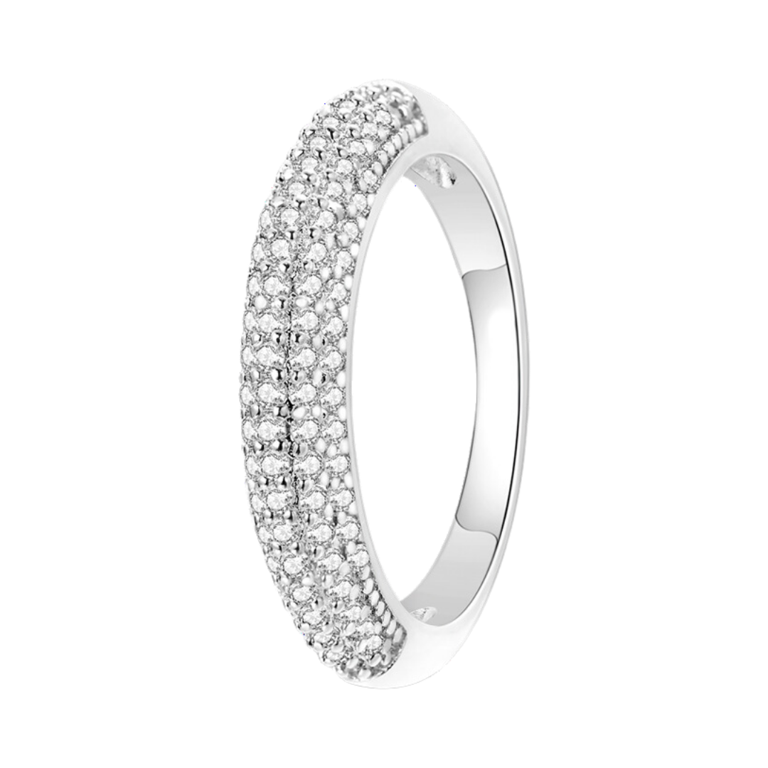 Pavé Sparkle Ring ( Discontinued) featuring shimmering stones on a classic band design.