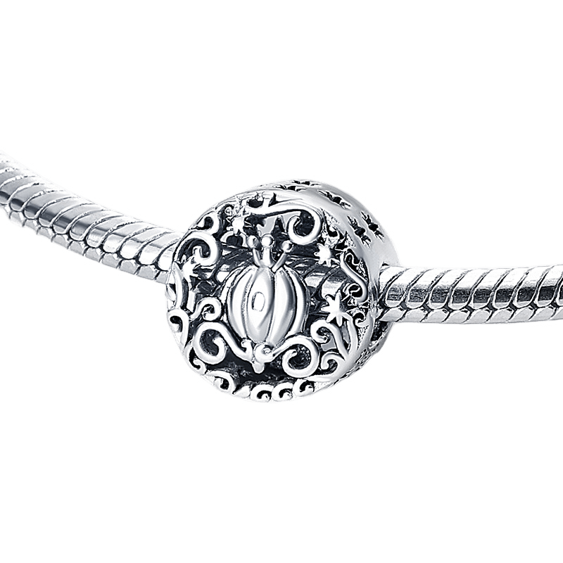 Disney Cinderella Midnight Pumpkin Charm beautifully designed charm showcasing Cinderella's pumpkin carriage details