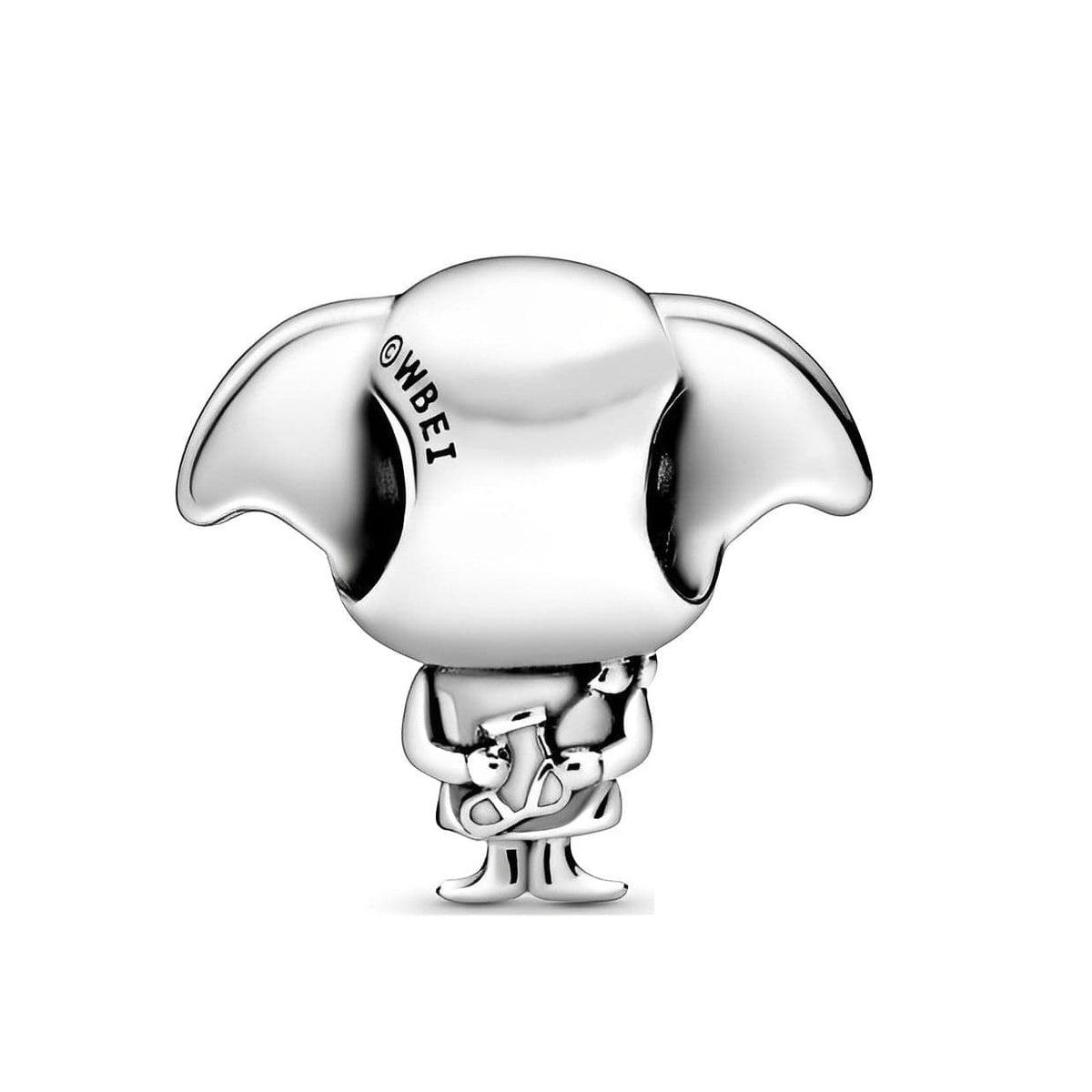 Harry Potter Dobby Charm featuring a silver Dobby figure holding a teddy bear, perfect for fans.