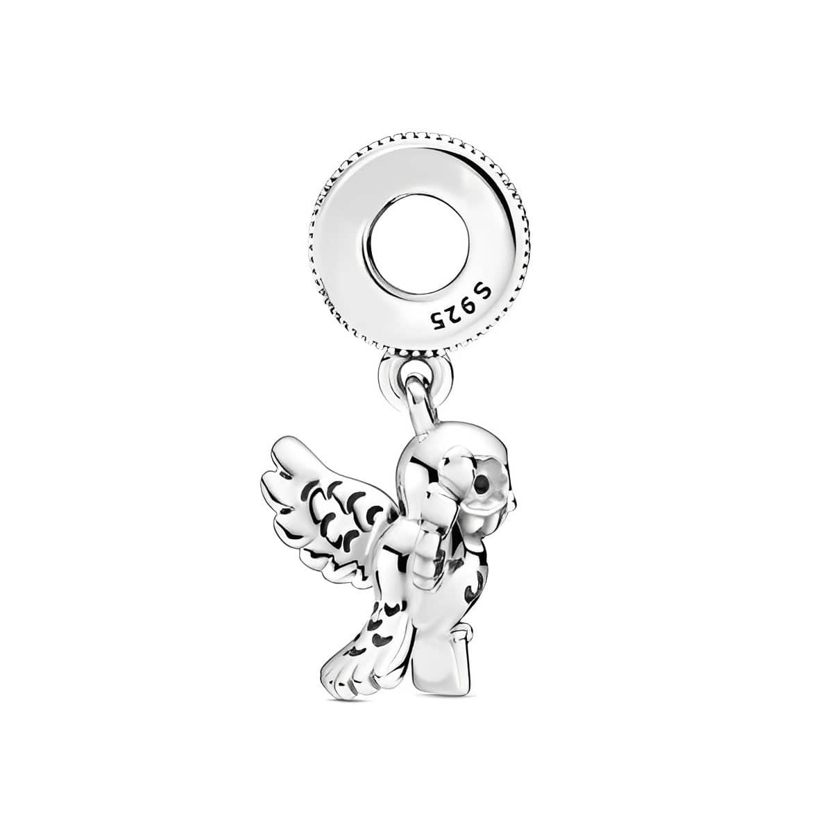 Harry Potter Hedwig Dangle Charm featuring a beautiful silver owl design for charm bracelets.