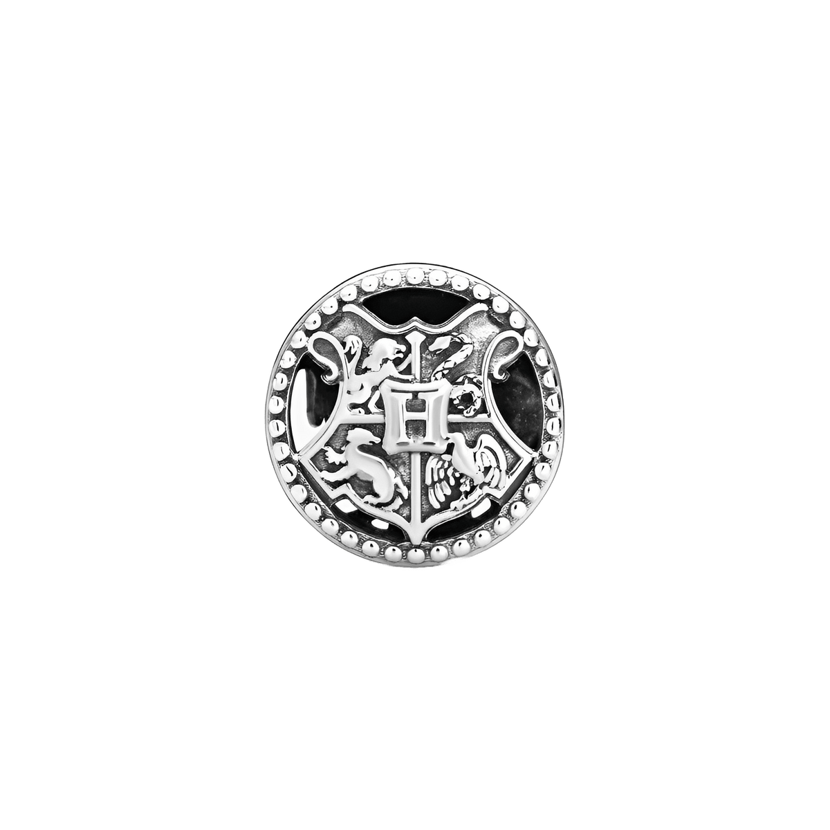 Harry Potter School of Witchcraft & Wizardry Hogwarts Charm featuring the iconic Hogwarts crest design.