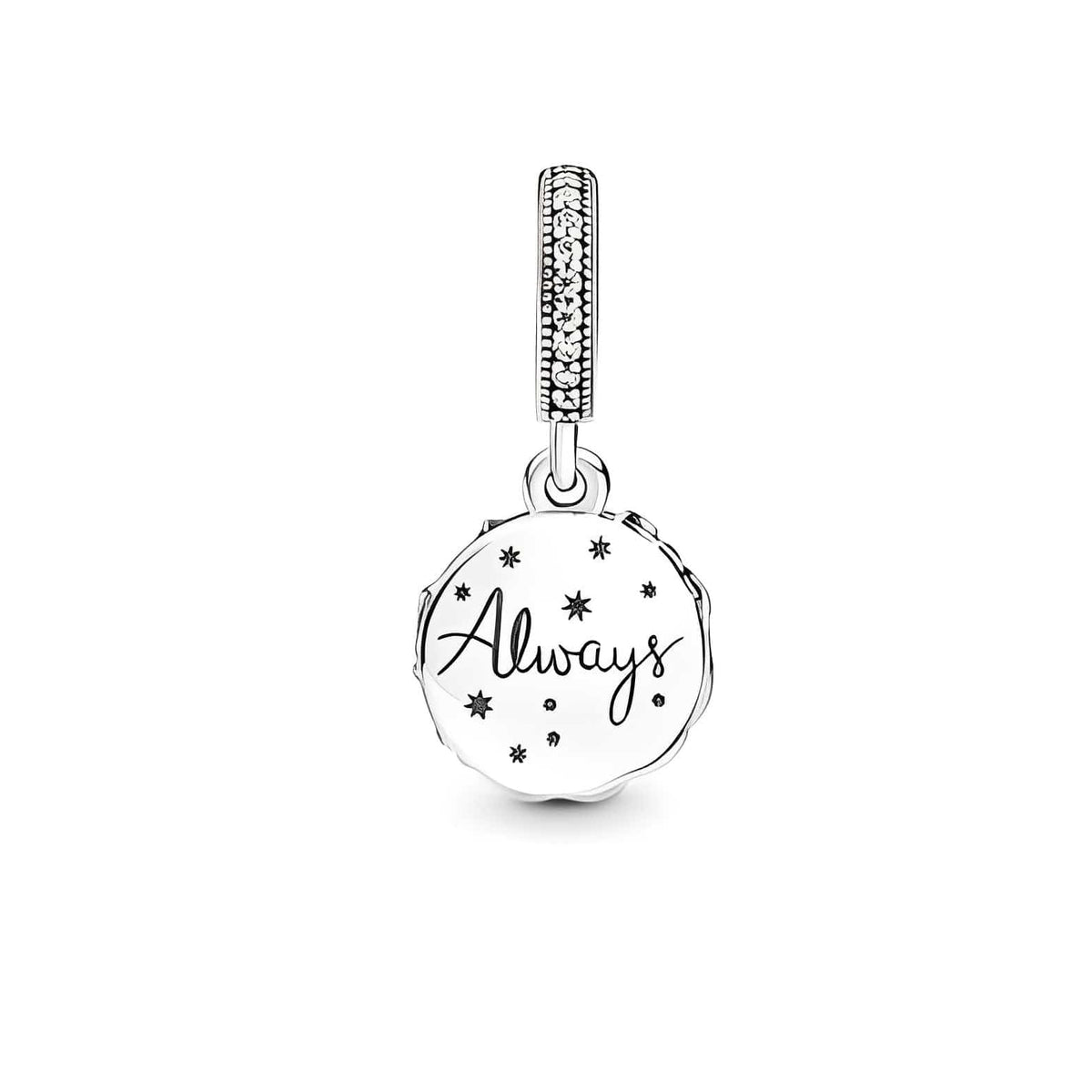 Harry Potter Snape Doe Patronus Dangle Charm featuring the word 'Always' on a whimsical pendant.