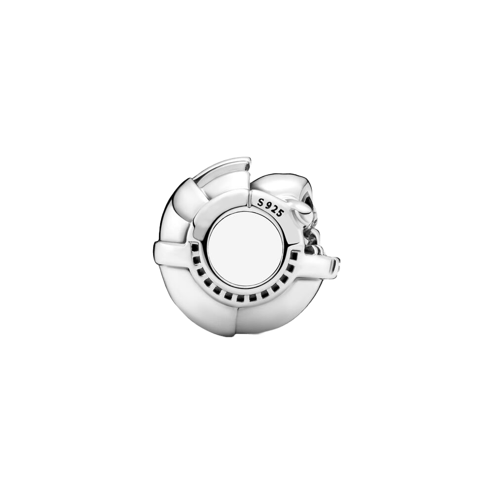 Star Wars The Mandalorian Grogu Crib Charm featuring detailed silver design of Grogu's floating crib.